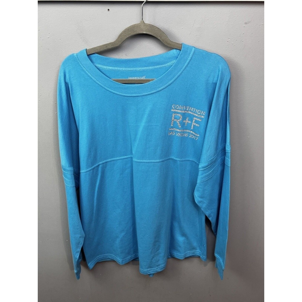 Boxercraft Shirt Women Small Blue Rodan +‎ Fields 2017 Convention Jersey Tee